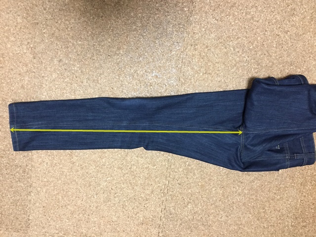 ウエストの測り方 平置きで パンツの股下部分の測定も スカートもok