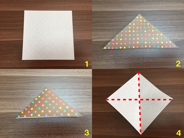 折り紙の箱 長方形 ふた付き トレーの折り方